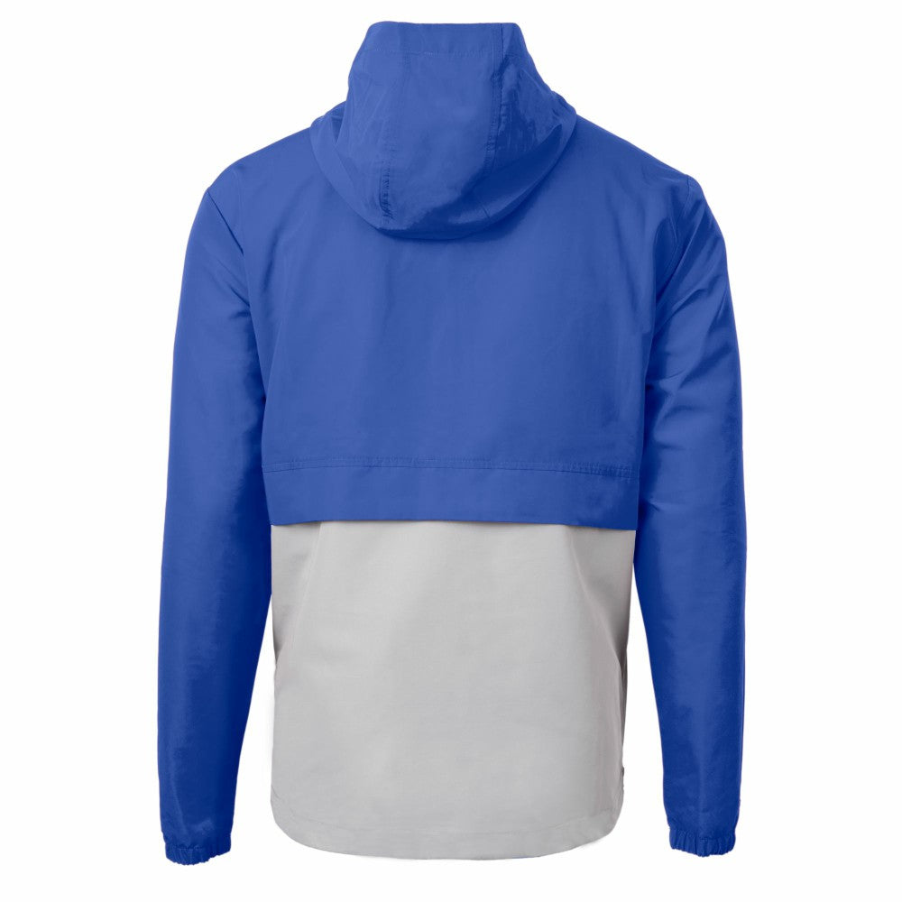 New York Mets Cutter & Buck Charter Eco Recycled Half-Zip Anorak Jacket - Royal/Gray