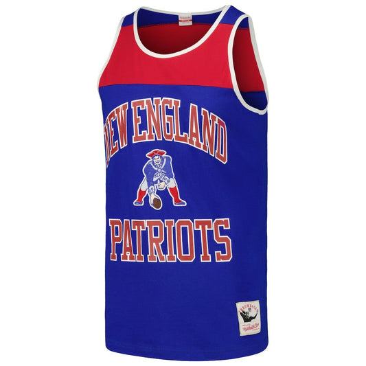 New England Patriots Heritage Colorblock Tank Top - Royal/Red on sale