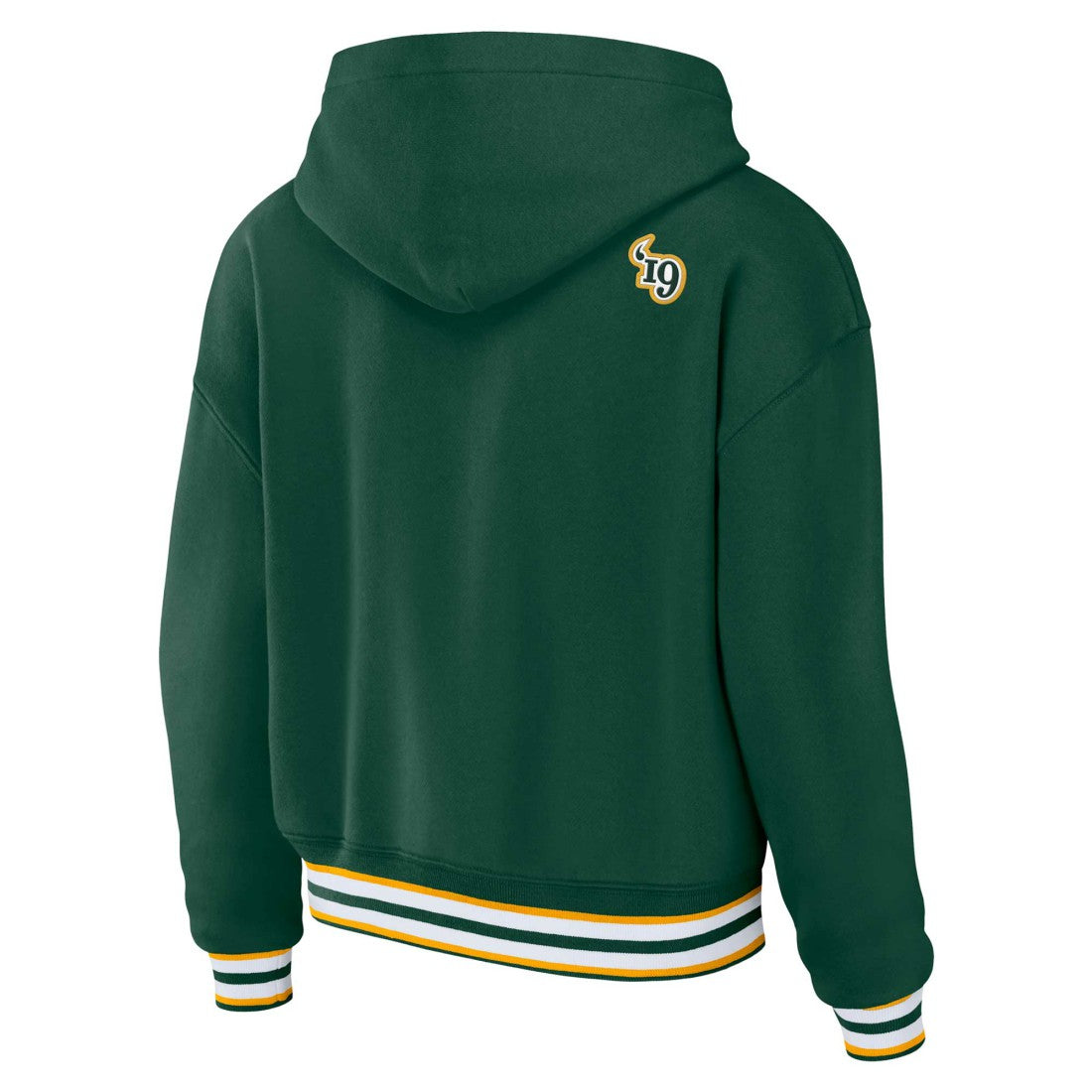 Green Bay Packers WEAR by Erin Andrews Women's Plus Size Lace-Up Pullover Hoodie - Green on sale