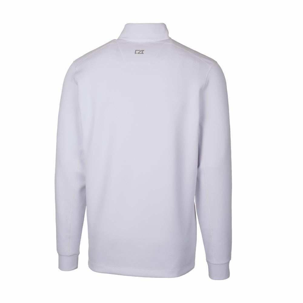 New York Mets Cutter & Buck Traverse Stretch Quarter-Zip Pullover Top - White