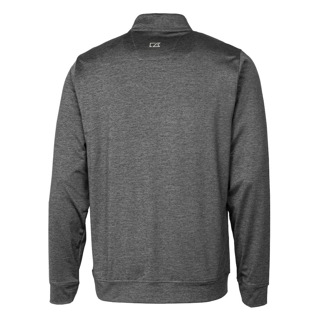 Green Bay Packers Cutter & Buck Helmet Stealth Heathered Quarter-Zip Pullover Top - Gray outlet
