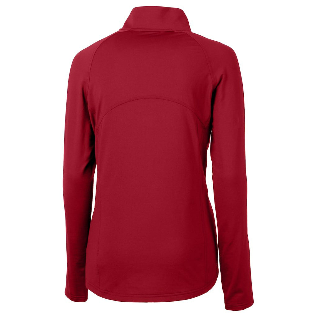 San Francisco 49ers Cutter & Buck Women's Helmet Logo Adapt Eco Knit Stretch Recycled Half-Zip Pullover Top - Scarlet outlet