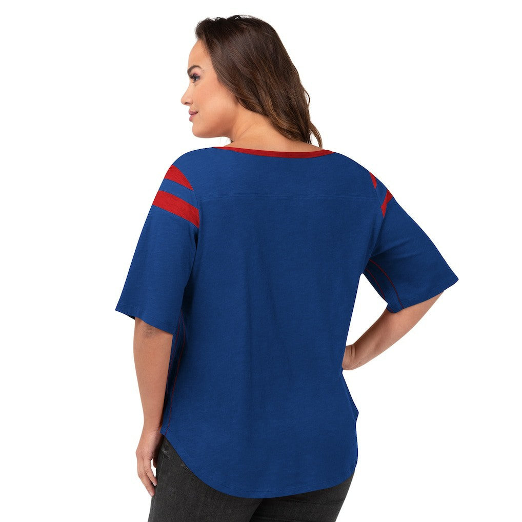 Buffalo Bills G-III 4Her by Carl Banks Women's Plus Size Linebacker T-Shirt - Royal discount