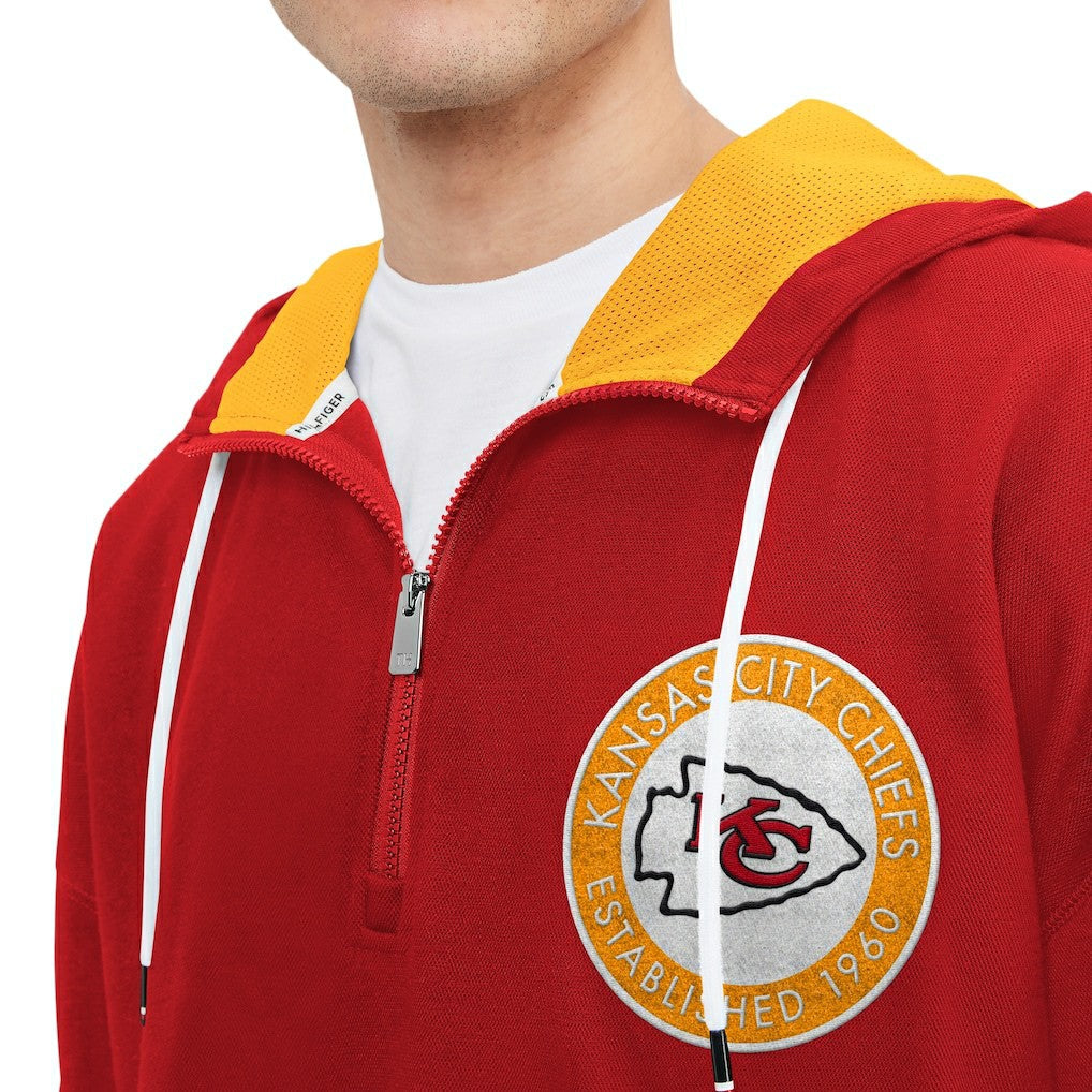Kansas City Chiefs Tommy Hilfiger Aaron Quarter-Zip Hoodie - Red on sale