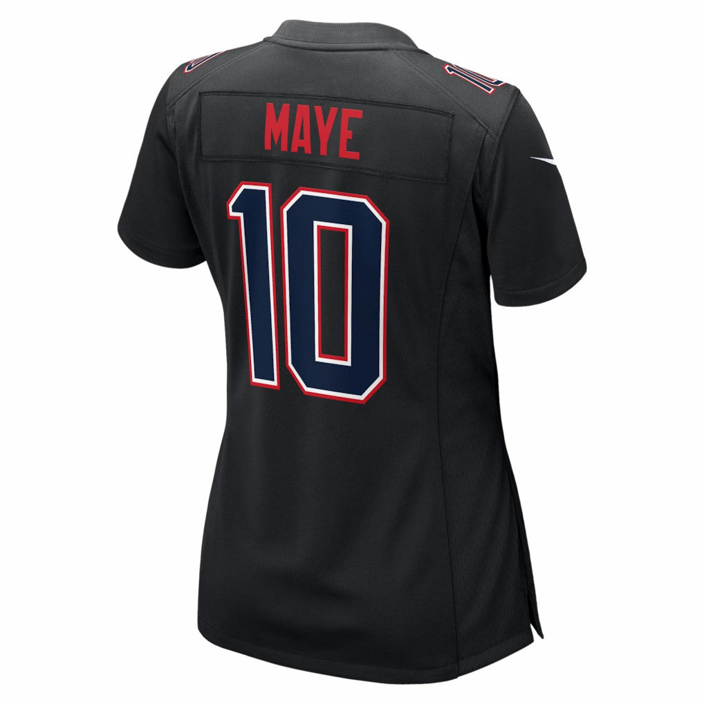 Drake Maye New England Patriots Women's Super Bowl LX Patch Carbon Fashion Game Jersey - Black | Nike on sale