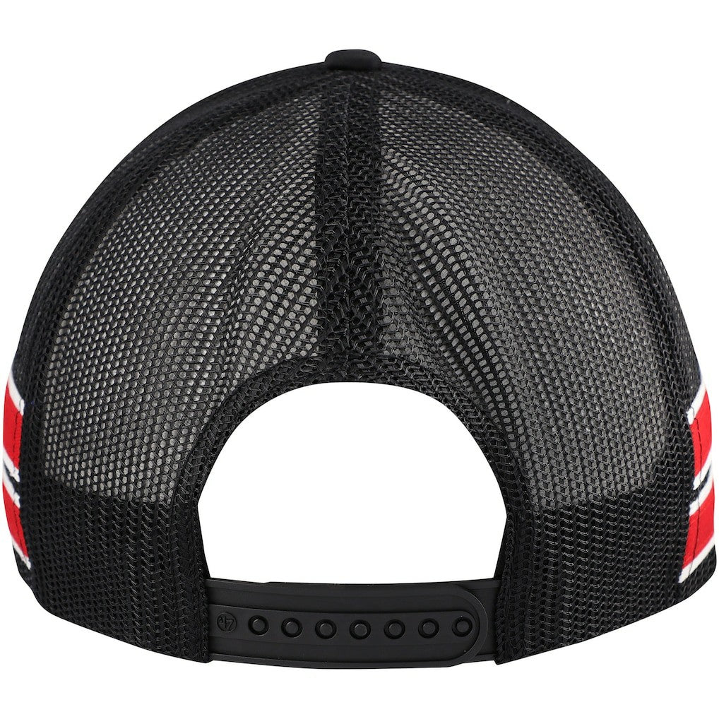 Chicago Bulls '47 Sidebrand Stripes Trucker Adjustable Hat - Black | 47 brand online
