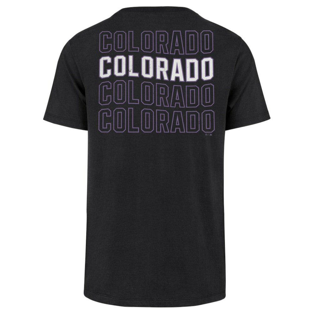 Colorado Rockies Hang Back Franklin T-Shirt - Black | 47 brand