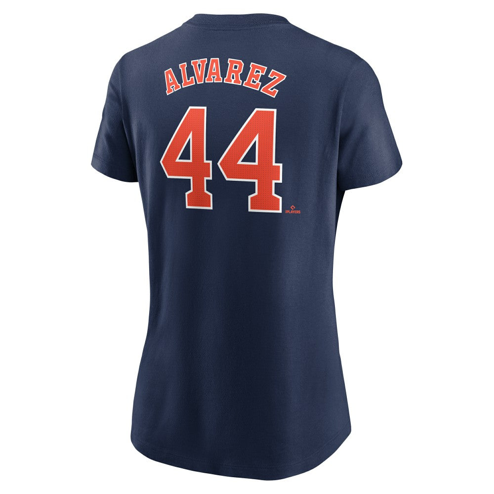 Yordan Alvarez Houston Astros Women's Cooperstown Collection Fuse Name & Number T-Shirt - Navy | Nike
