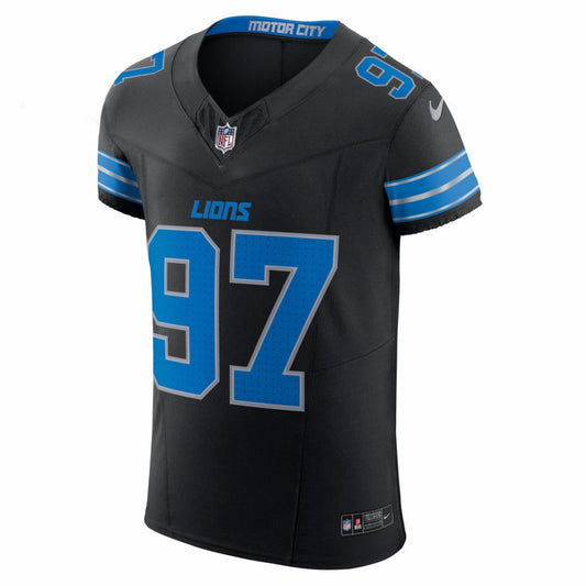 Aidan Hutchinson Detroit Lions Alternate Vapor F.U.S.E. Elite Jersey - Black | Nike on sale