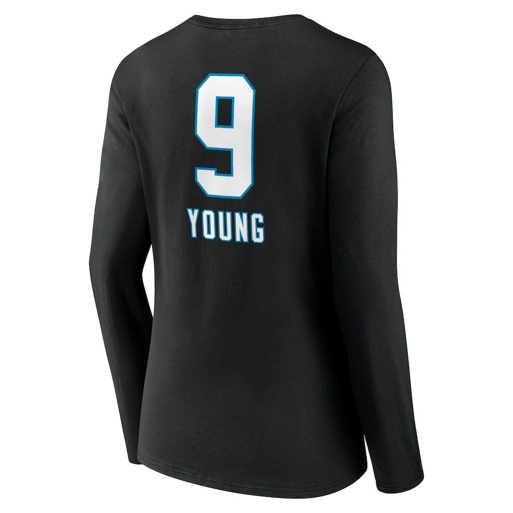 Bryce Young Carolina Panthers Women's Team Wordmark Name & Number Long Sleeve V-Neck T-Shirt - Black online