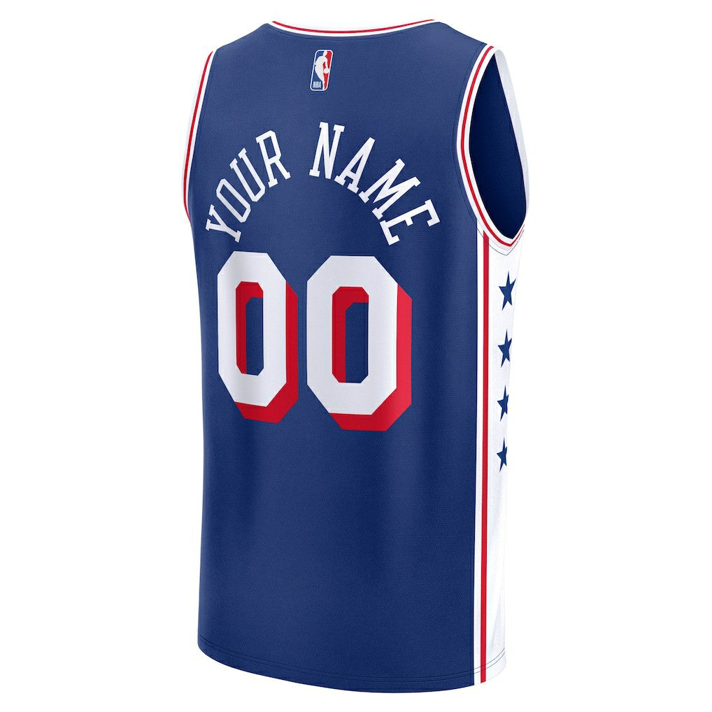 Philadelphia 76ers Youth Fast Break Custom Replica Jersey - Blue - Icon Edition | Fanatics cheap