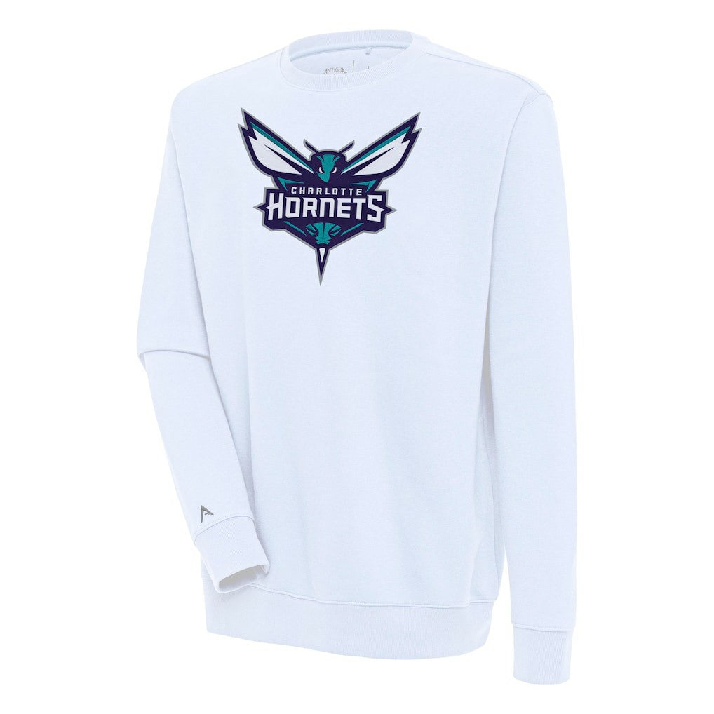 Charlotte Hornets Antigua Victory Pullover Sweatshirt - White on sale