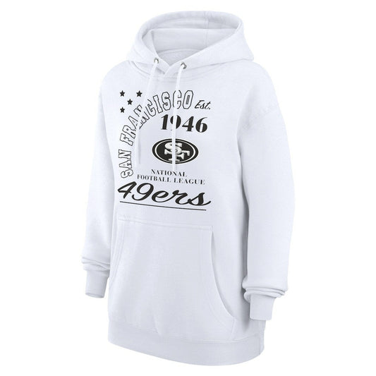 San Francisco 49ers Starter Unisex Arch Team Fleece Pullover Hoodie - White on sale