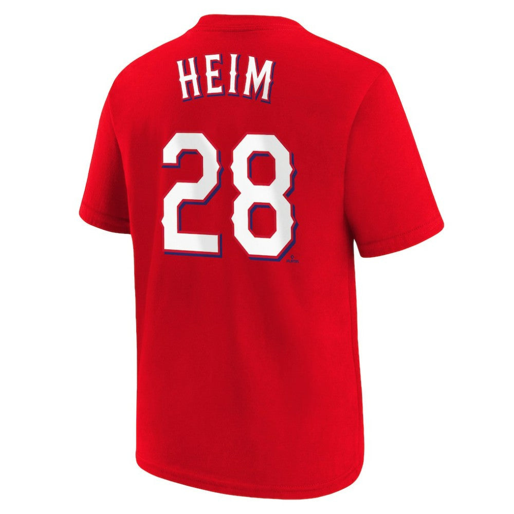 Jonah Heim Texas Rangers Youth Name & Number T-Shirt - Red | Nike
