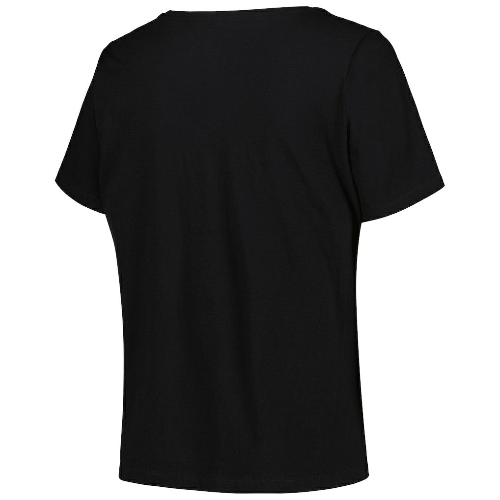 Golden State Warriors Profile Women's Plus Size Arch Over Logo V-Neck T-Shirt sale - Black on sale