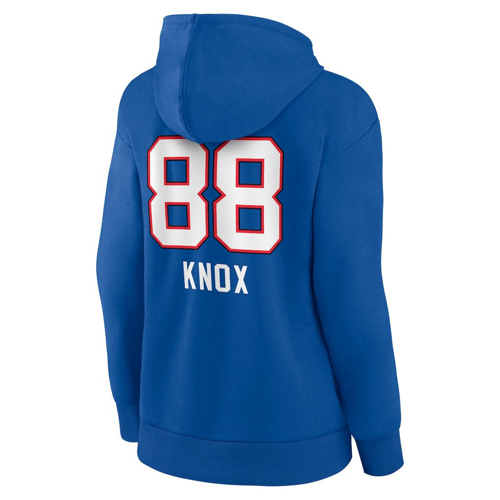 Dawson Knox Buffalo Bills Women's Team Wordmark Player Name & Number Pullover Hoodie - Royal for sale