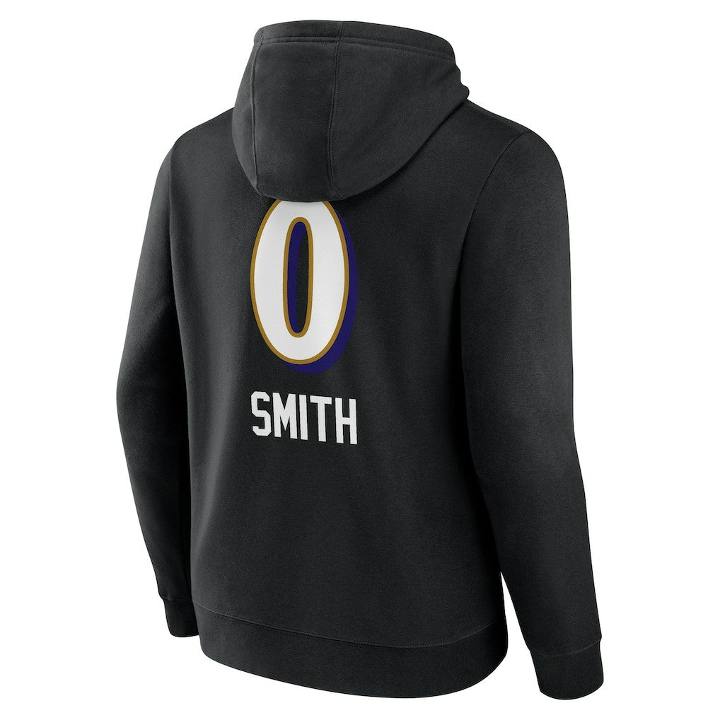Roquan Smith Baltimore Ravens Team Wordmark Player Name & Number Pullover Hoodie - Black cheap