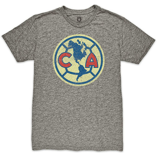 Club America 1863FC Color Crest Twisted Tri-Blend Slub T-Shirt - Heather Gray cheap