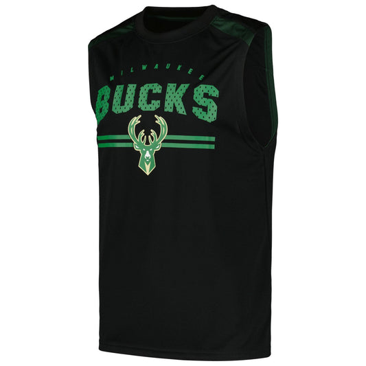 Milwaukee Bucks Birdseye Muscle Tank Top - Black | Fanatics sale