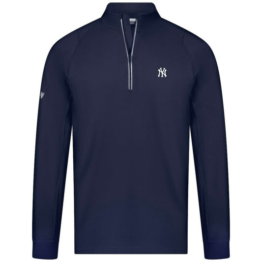 New York Yankees Levelwear Theory Insignia Quarter-Zip Pullover - Navy