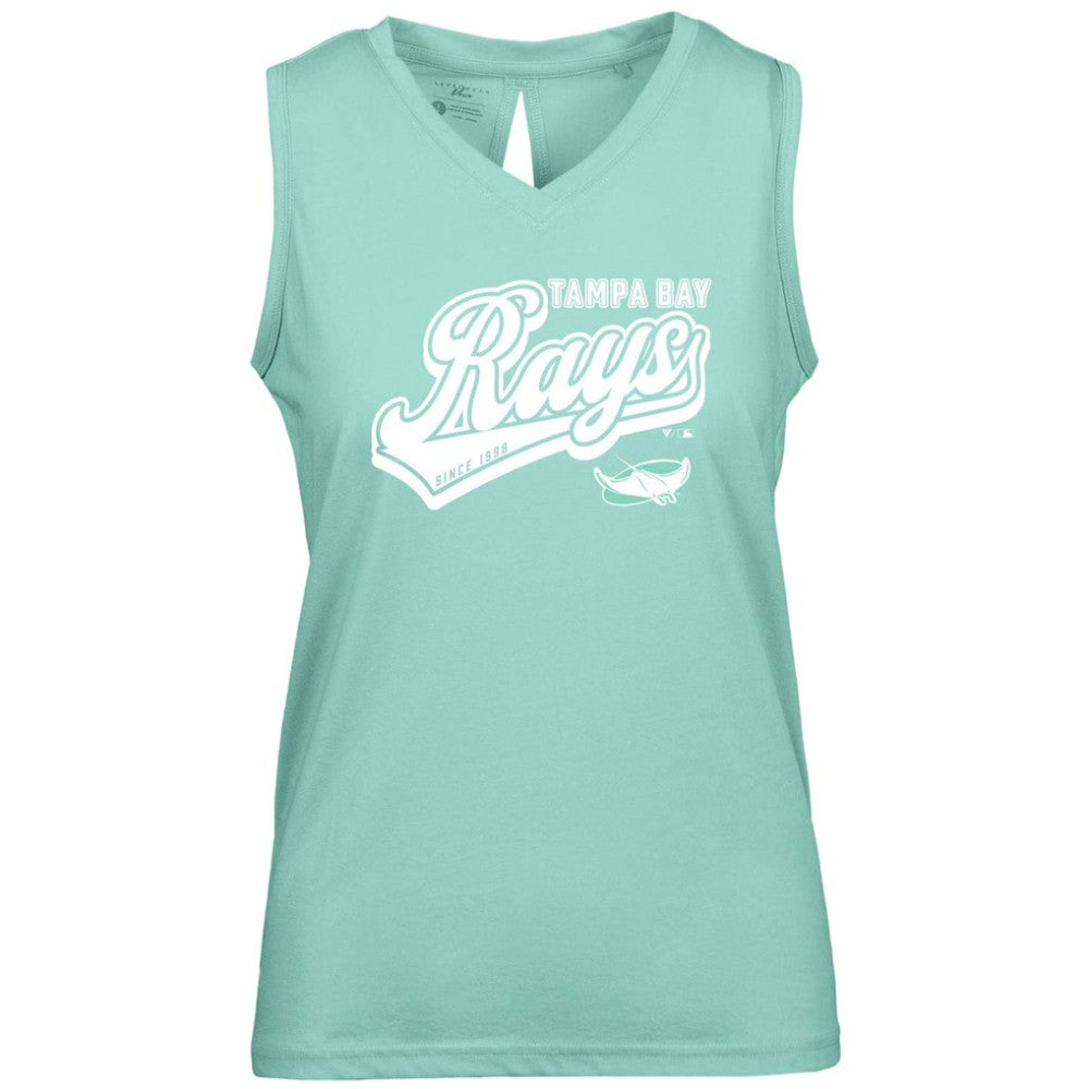 Tampa Bay Rays Levelwear Women's Paisley Sweep V-Neck Tank Top - Mint