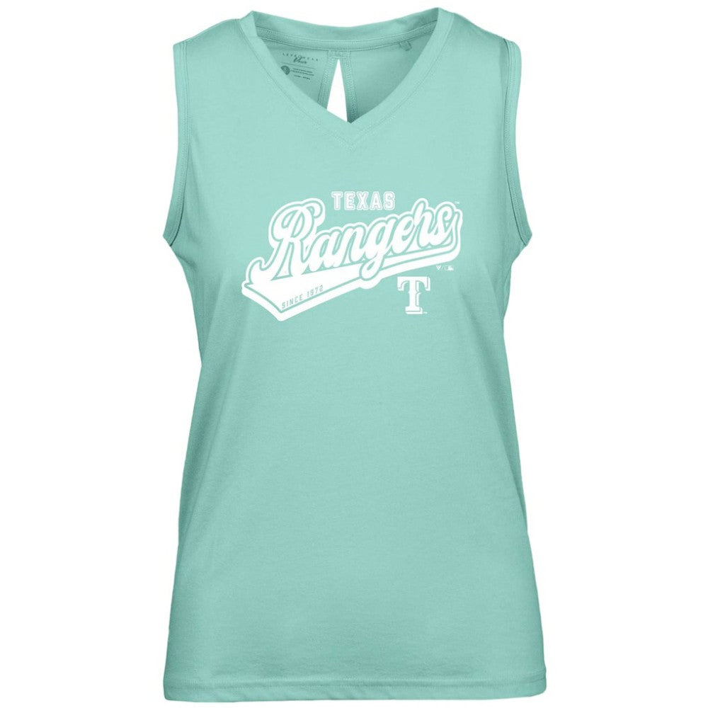 Texas Rangers Levelwear Women's Paisley Sweep V-Neck Tank Top - Mint