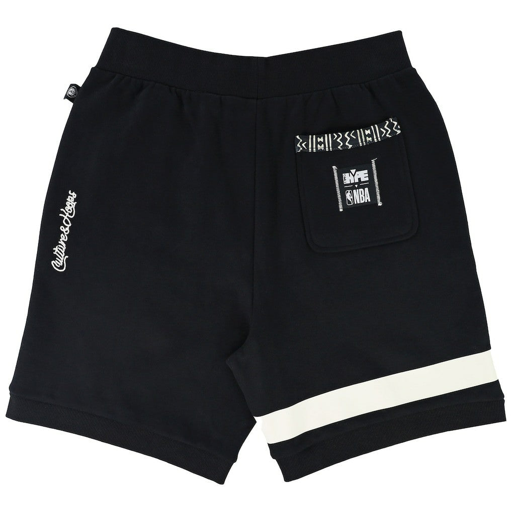 Brooklyn Nets NBA x Two Hype Unisex Culture & Hoops Premium Classic Fleece Shorts - Black sale