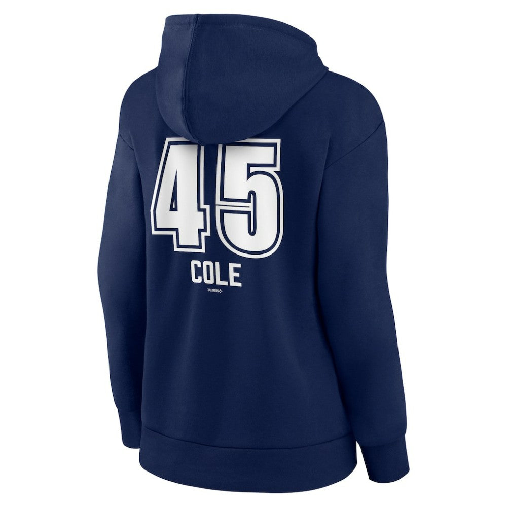 Gerrit Cole New York Yankees Women's Fastball Player Name & Number Pullover Hoodie - Navy
