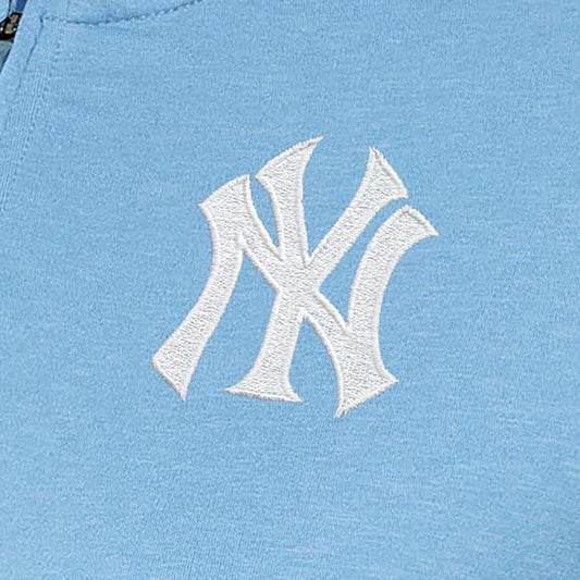 New York Yankees Antigua Women's Mentor Quarter-Zip Pullover Top - Light Blue