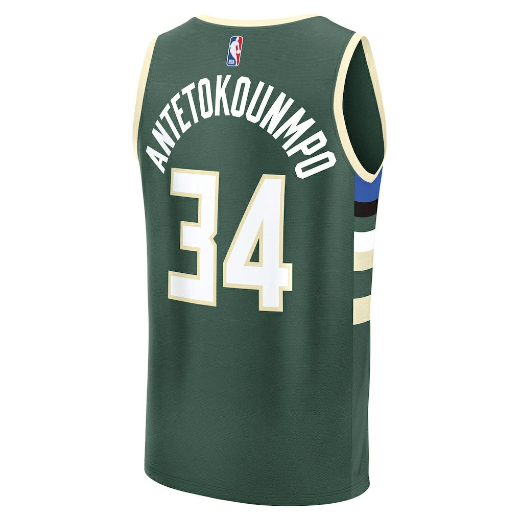 Giannis Antetokounmpo Milwaukee Bucks Fast Break Replica Player Jersey - Icon Edition - Hunter Green | Fanatics shop