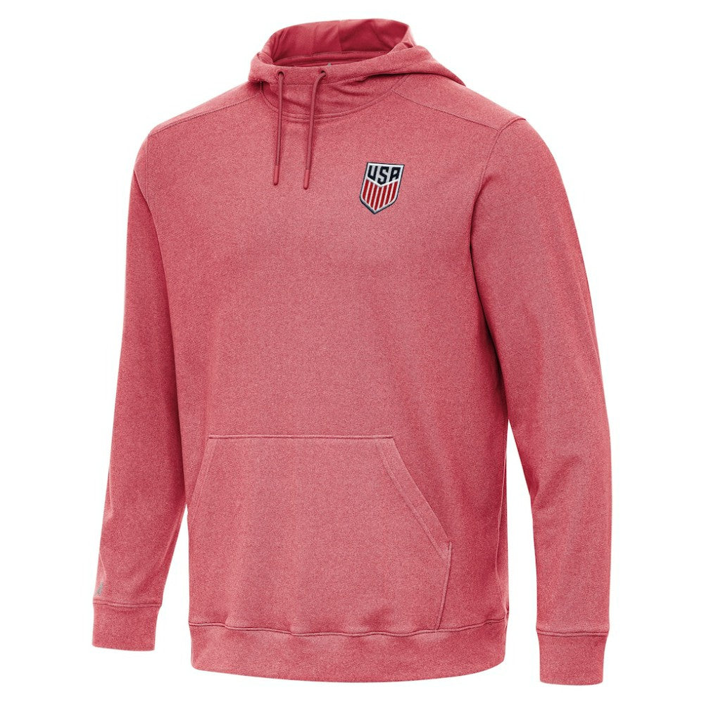 USMNT Antigua Cloud Pullover Hoodie - Heather Red sale