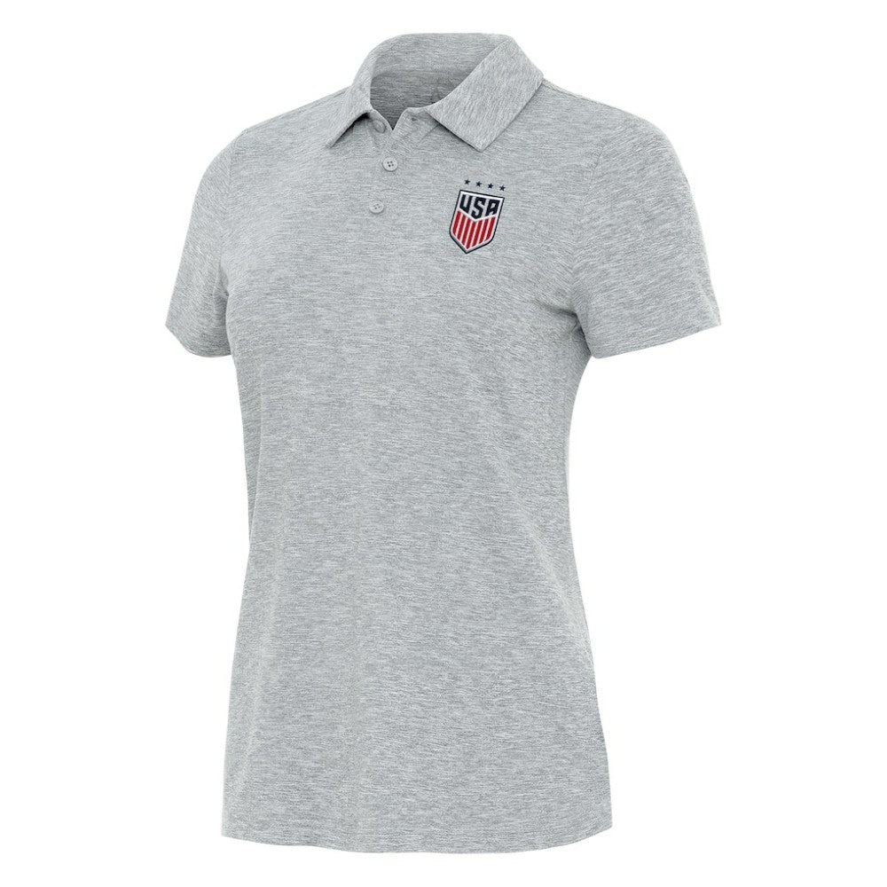 USWNT Antigua Women's Matter Polo - Heather Gray on sale