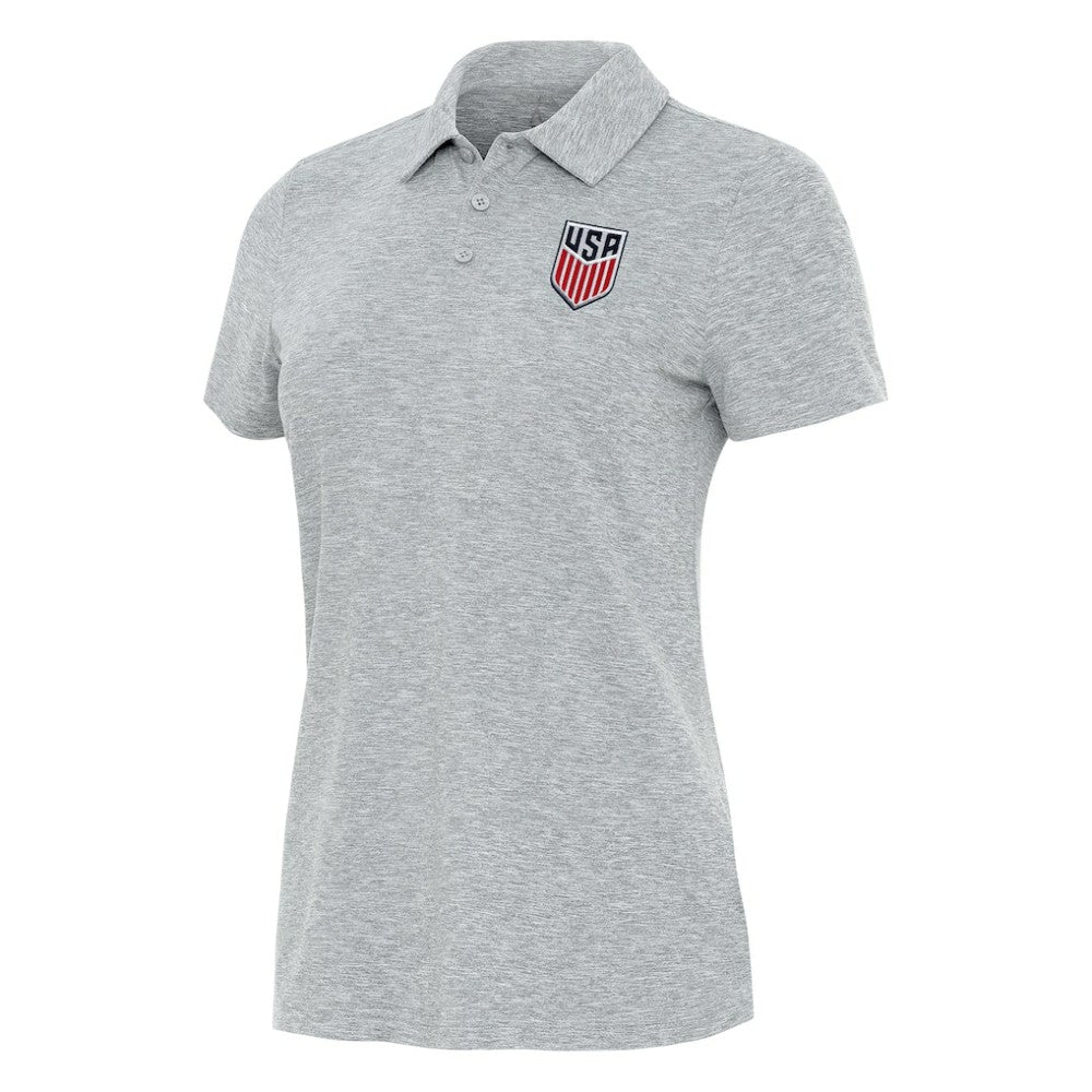 USMNT Antigua Women's Matter Polo - Heather Gray outlet