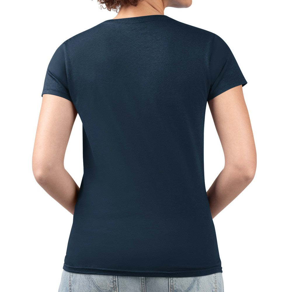 Milwaukee Brewers G-III 4Her by Carl Banks Women's Super-Slim Fit Lightweight Team Logo Graphic V-Neck T-Shirt - Navy