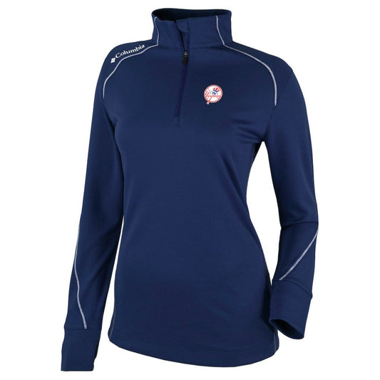 New York Yankees Women's Cooperstown Collection Shotgun 2.0 Omni-Wick Quarter-Zip Top - Navy | Columbia
