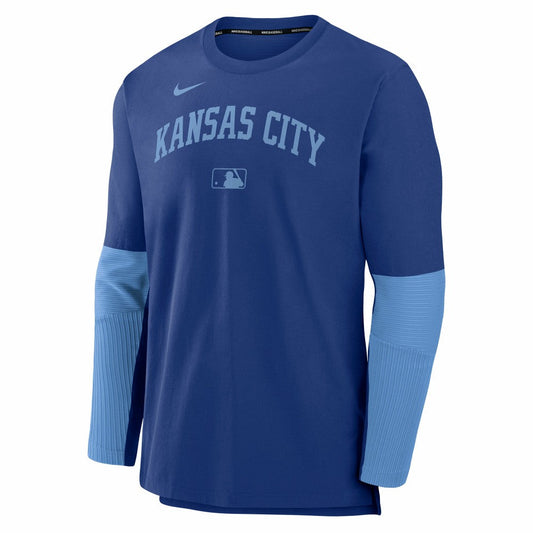 Kansas City Royals Authentic Collection Player Dri-FIT Lightweight Pullover - Royal/Light Blue | Nike