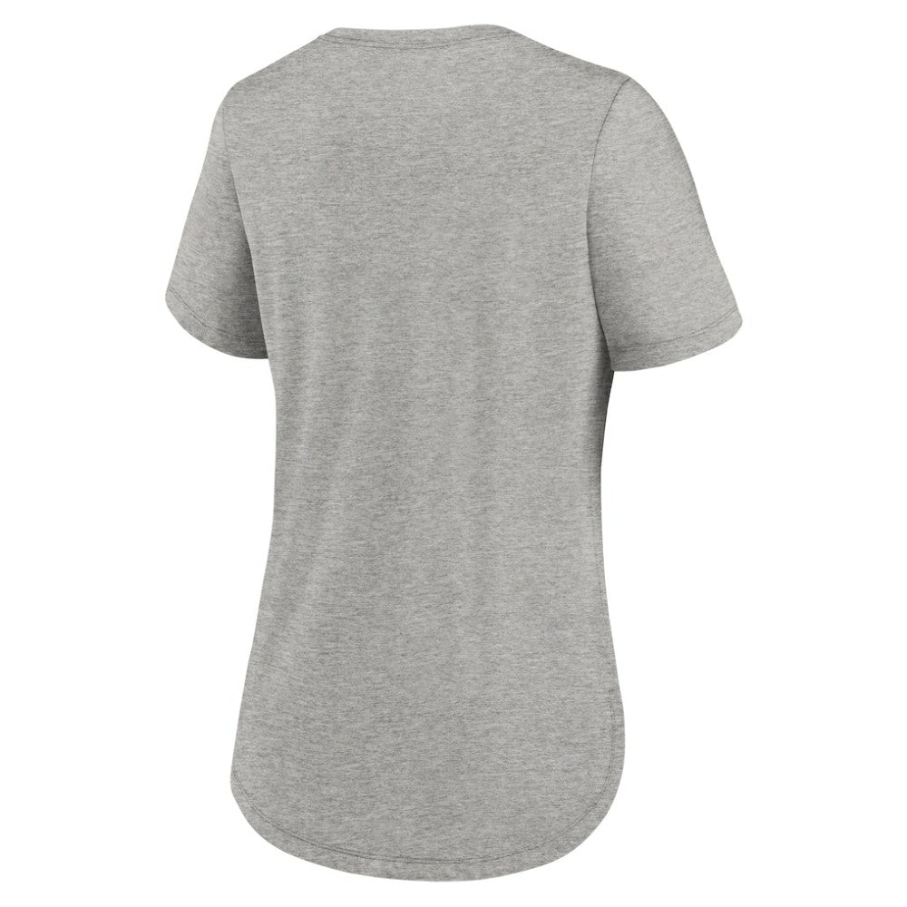 Atlanta Braves Women's Script Tri-Blend T-Shirt - Heather Gray | Nike