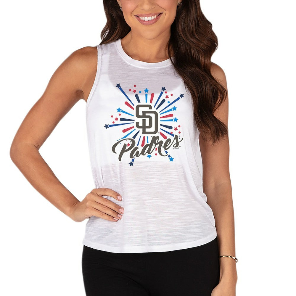San Diego Padres Concepts Sport Women's Infuse Tank Top - White