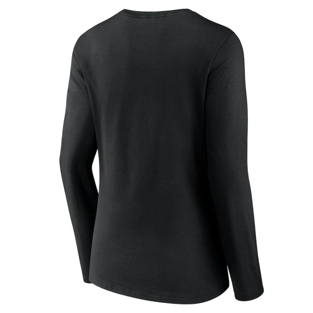Baltimore Orioles Women's Stellar Long Sleeve V-Neck T-Shirt - Black