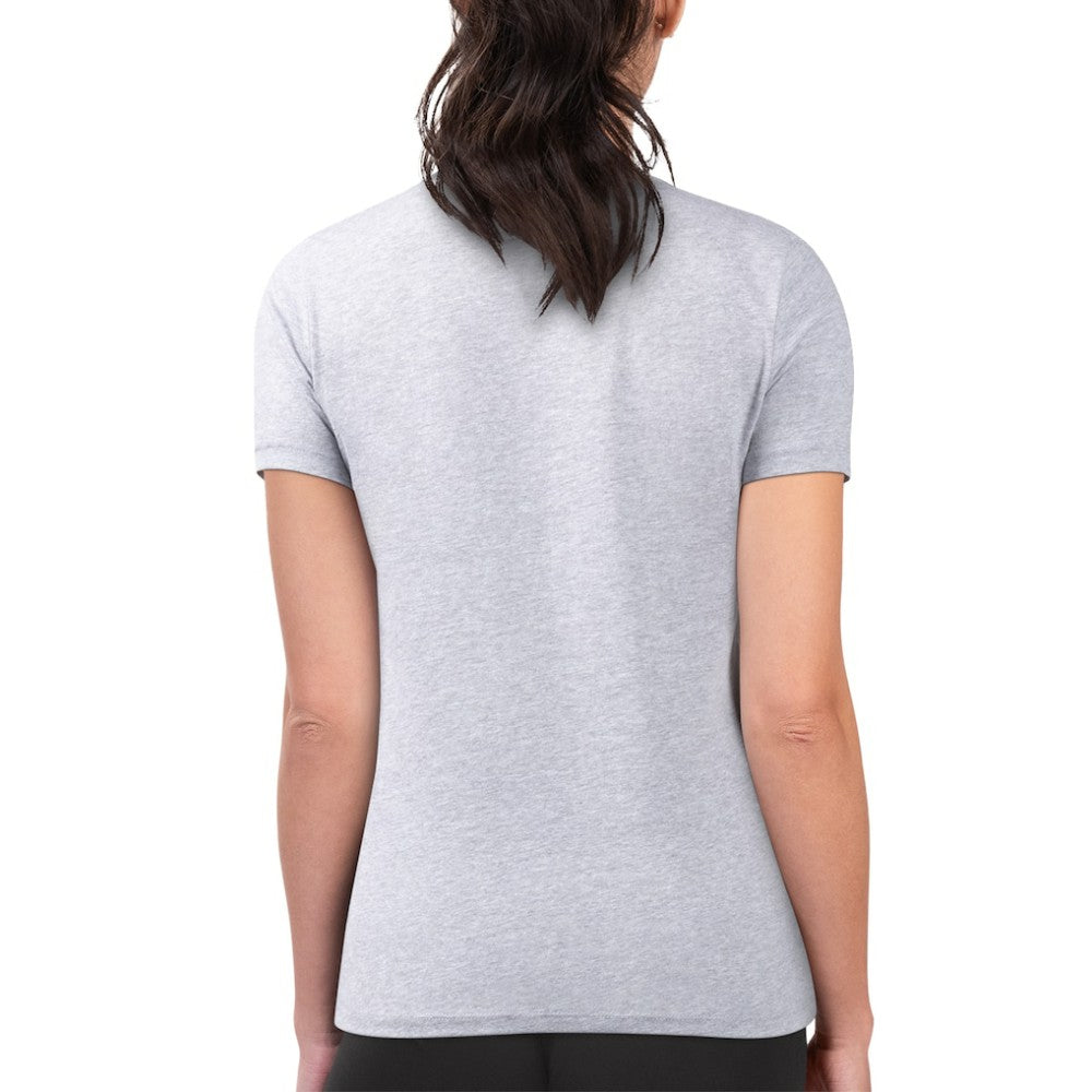 Washington Nationals G-III 4Her by Carl Banks Women's Super-Slim Fit Lightweight Flowers Graphic T-Shirt - Heather Gray