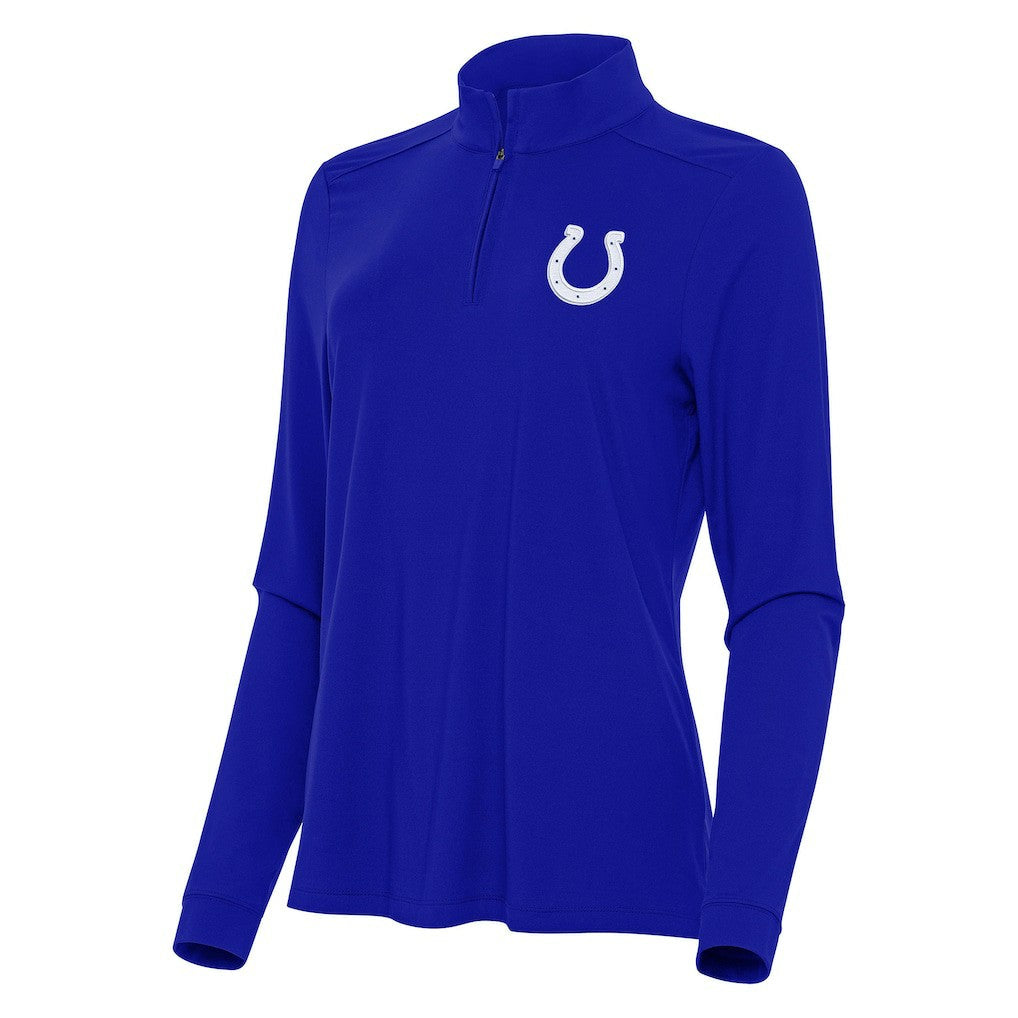 Indianapolis Colts Antigua Women's Intent Quarter-Zip Sweatshirt - Royal cheap