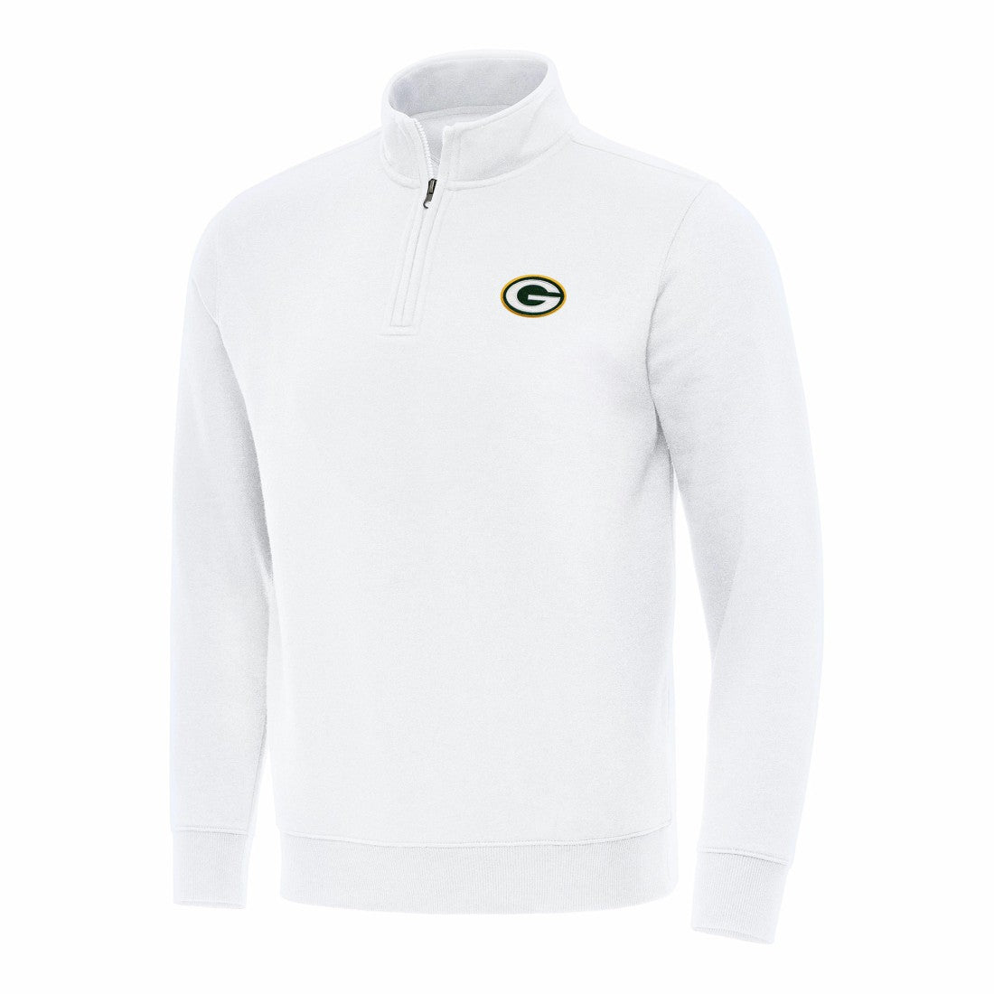 Green Bay Packers Antigua Victory Quarter-Zip Pullover Top - White on sale