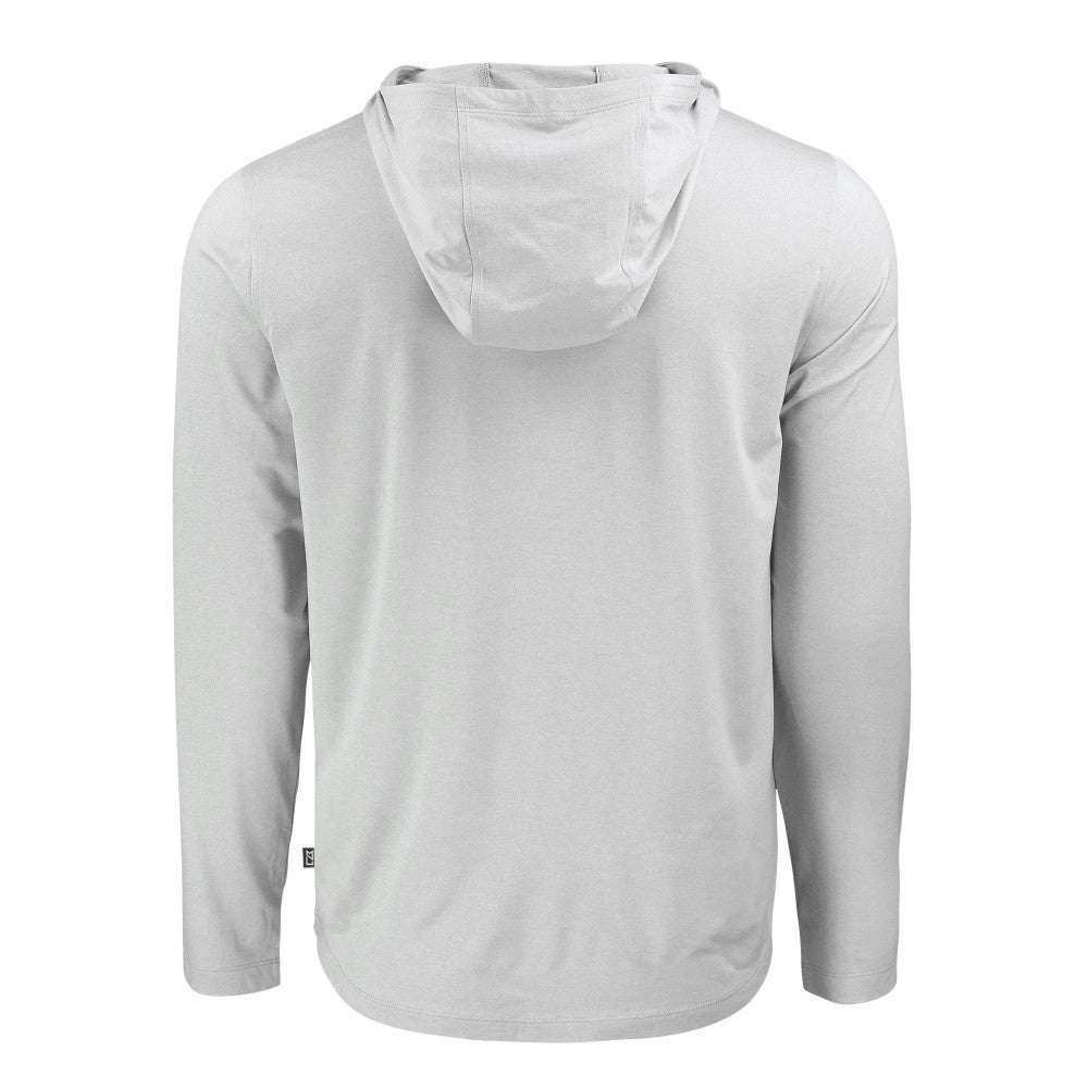 Los Angeles Angels Cutter & Buck Coastline Epic Comfort Eco Recycled Long Sleeve Hoodie T-Shirt - Gray