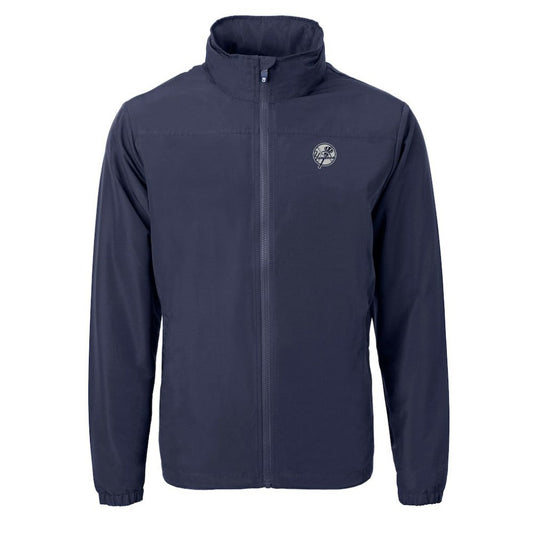 New York Yankees Cutter & Buck Charter Eco Recycled Full-Zip Hoodie Jacket - Navy