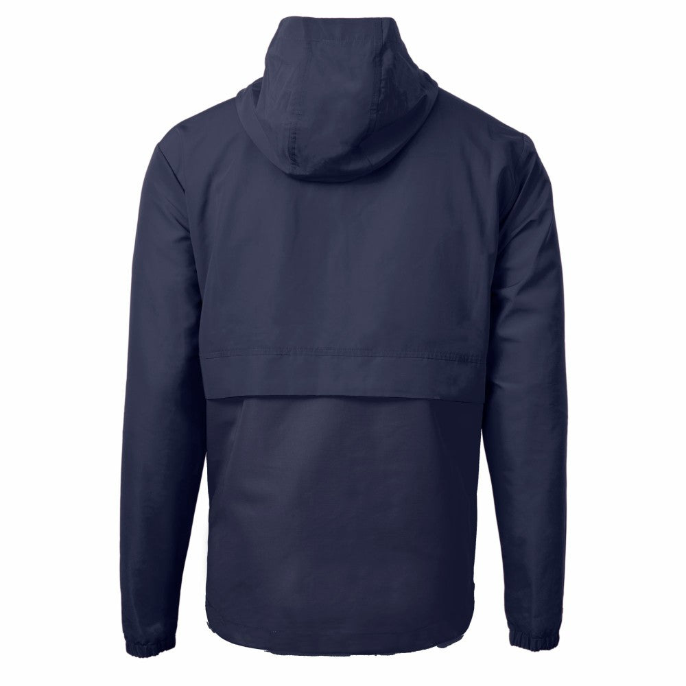 New York Mets Cutter & Buck Charter Eco Recycled Anorak Half-Zip Hoodie Jacket - Navy