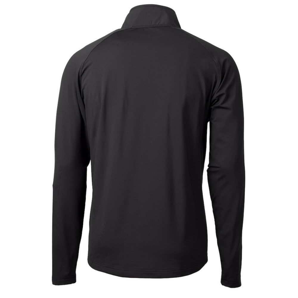 New York Yankees Cutter & Buck Adapt Eco Hybrid Raglan DryTec Quarter-Zip Jacket - Black