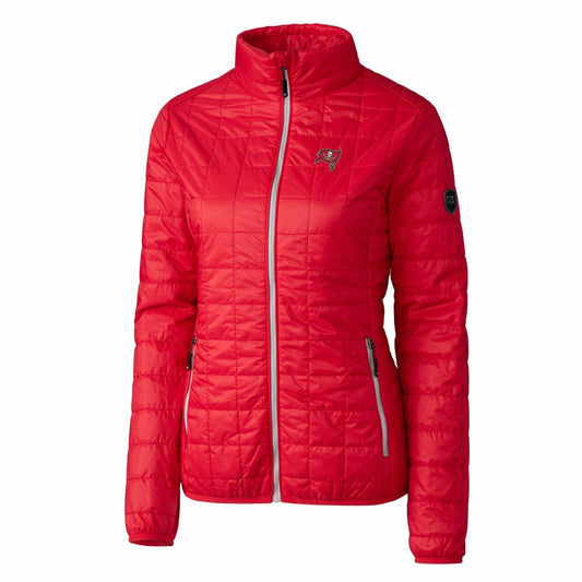 Tampa Bay Buccaneers Cutter & Buck Women's Rainier PrimaLoft Eco Insulated Full-Zip Puffer Jacket - Red for sale