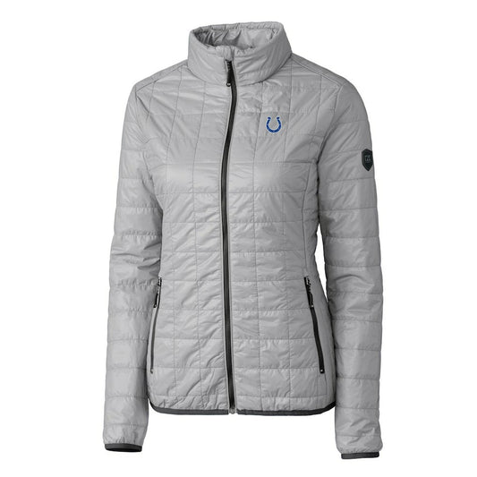 Indianapolis Colts Cutter & Buck Women's Rainier PrimaLoft Eco Insulated Full-Zip Puffer Jacket - Gray for sale
