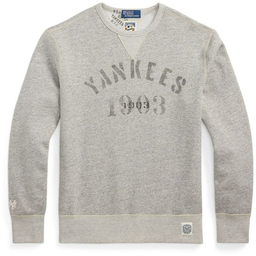 New York Yankees Polo Ralph Lauren Pullover Sweatshirt - Heather Gray