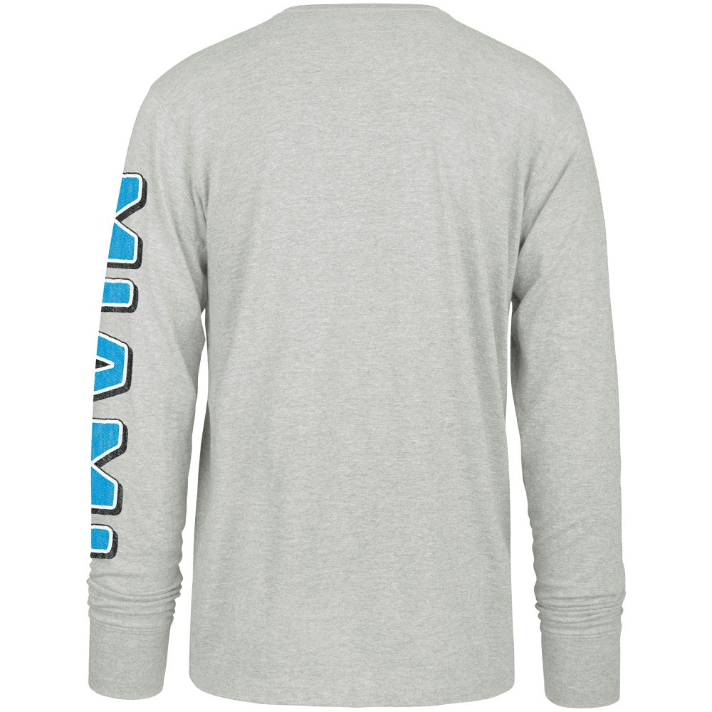 Miami Marlins Fair Ball Franklin Long Sleeve T-Shirt - Gray | 47 brand